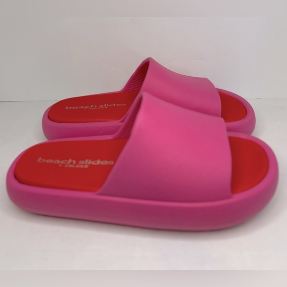BEACH SLIDES by J/Slides SQUISH SANDAL FUCHSIA/RED EVA - size EU 40-41 - Picture 2 of 5